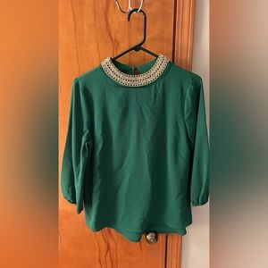 Green Blouse size medium
